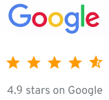 4.9 stars on Google