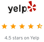 4.5 stars on Yelp
