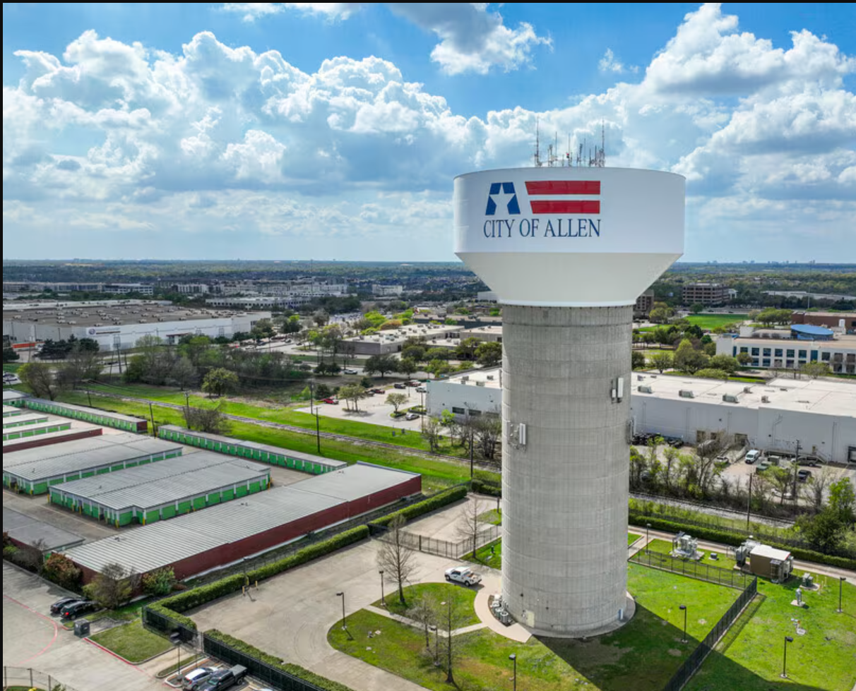 Allen water tower — Allen moving services by Veterans Moving America